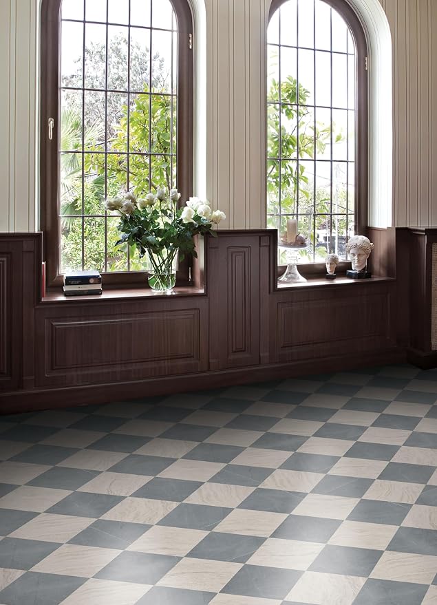 FloorPops x Chris Loves Julia Bonneville Slate Peel and Stick Floor Tiles, FP6523