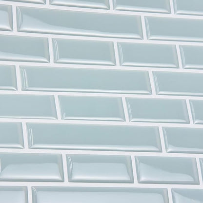 In Home NH2361 Sea Glass Peel & Stick Backsplash Tiles, Blue
