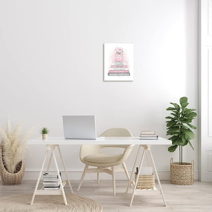 'Pink Roses Perfume Bottle Glam Fashion'| Wall Plaque Art | Stupell Industries | 13 x 19 Inches, Easy to Hang and Sturdy, Made in USA, by Amanda Greenwood