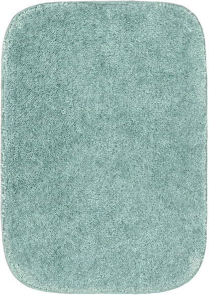 Garland Rug Traditional Nylon Washable Sea Foam 2 Bath Rugs (17" X 24", 21" X 34") - Soft, Absorbent, And Stylish for Your Bathroom