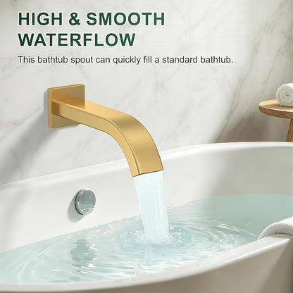 Rain Shower System with Rough-in Valve, Ceiling Mount Shower Faucet Set with 12" & 6" Dual Rain Shower Heads, 2-in-1 Handheld Shower, Tub Spout, 4-Function Complete Shower Fixture,Brushed Gold