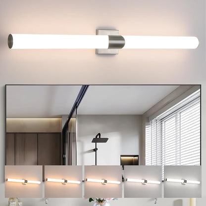 39" Brushed Nickel Bathroom Vanity Lights, Wall Lighting Fixtures | Modern Wall Light for Bathroom Bedroom Living Room Hallway