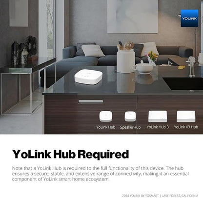 NSF Certified YoLink FlowSmart All-in-One Smart Water Meter & Auto Shutoff for 2" Pipes, LoRa Long-Range, Real-Time Leak Detection, 10-Year Battery, 80+ Device Ecosystem, Hub Required