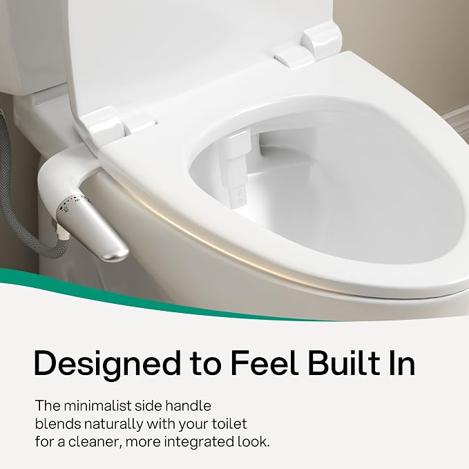 hansrapo Ultra-Slim Bidet Attachment for Toilet, Dual mode Fresh Water Bidet with Self-Cleaning Nozzle, One-Handle Pressure Control, Quick-Release Design, Non-Electric Bidet Seat Attachment