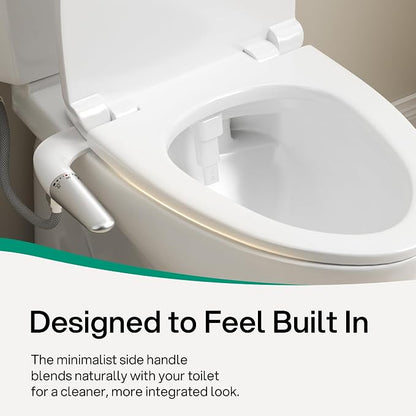 hansrapo Ultra-Slim Bidet Attachment for Toilet, Dual mode Fresh Water Bidet with Self-Cleaning Nozzle, One-Handle Pressure Control, Quick-Release Design, Non-Electric Bidet Seat Attachment