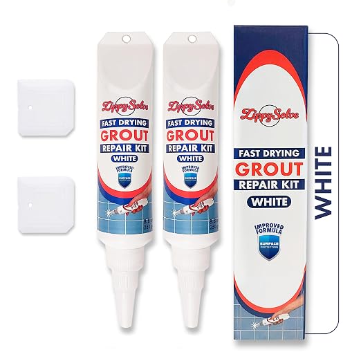 Tile Grout Repair Kit, Refresh Tile Grout Filler (2 Pack, White) | Restore & Renew Tile Joints, Fast-Drying Grout Sealer & Paint, Squeeze Tube for Bathroom, Shower & Kitchen Floors, Waterproof