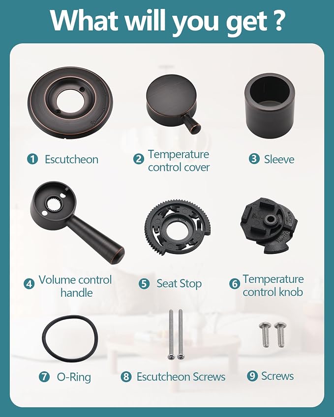 Shower Trim Kit Compatible with Delta 17& 1700 Series, Shower Cover Plate with Handle, Oil Rubbed Bronze(Valve& Catridge Not Inclued)