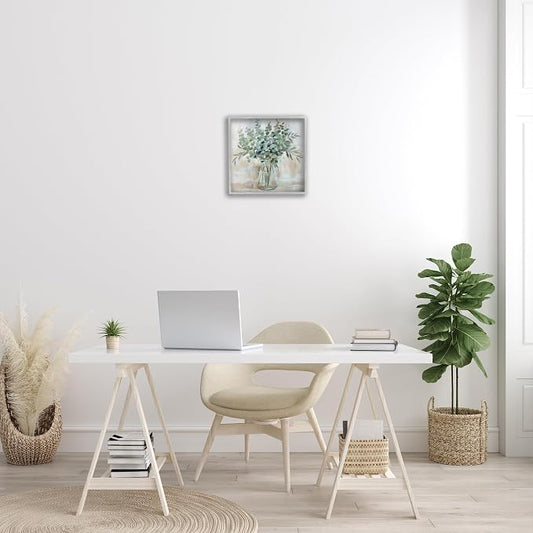 Soothing Eucalyptus Herb Arrangement, 17 x 17 Inch Framed Giclée Print | Stupell Industries · By Nan · Ready to hang · Perfect for farmhouse or rustic rooms · Made in USA