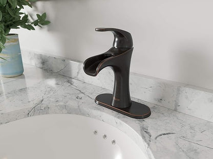 Pfister Jaida Bathroom Sink Faucet, Single Control, 1-Handle, Single Hole, Tuscan Bronze Finish, LF042JDYY