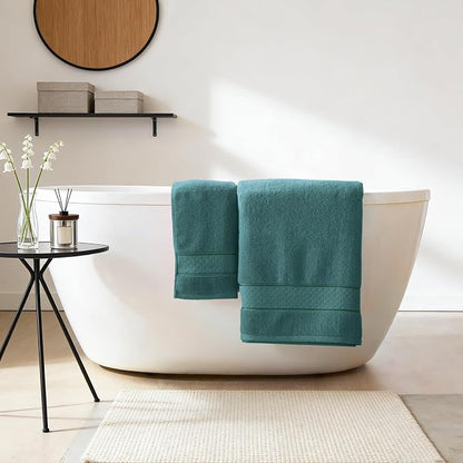 COZYART Bath Towel Set 6 PCS, Luxury 100% Turkish Cotton 650GSM Ultra Soft | Absorbent Quick Dry, OEKO‑Tex 100 Cert. Zero Twist Ring Spun Cotton, Plush Fluffy, Breathable Hotel Quality Bathroom Towels