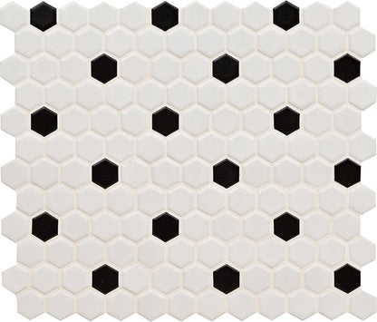 MSI Adelaide White 10.16 in. x 11.73 in. Hexagon Matte Porcelain Floor and Wall Tile Tile for Kitchen Backsplash, Bathroom, Accent Wall Tile, and Shower Wall Tile,