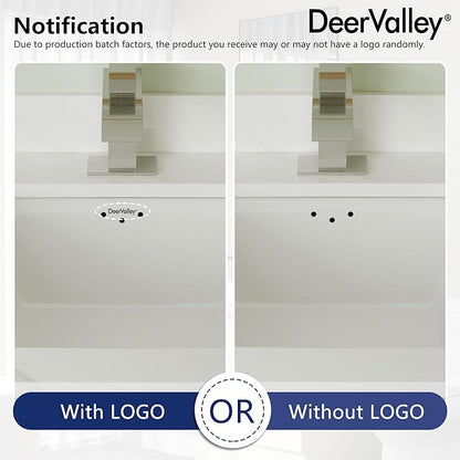 DeerValley DV-1U307 16" X 14" Rectangular Ceramic Bathroom Sink Undermount Bathroom Sink With Overflow Hole