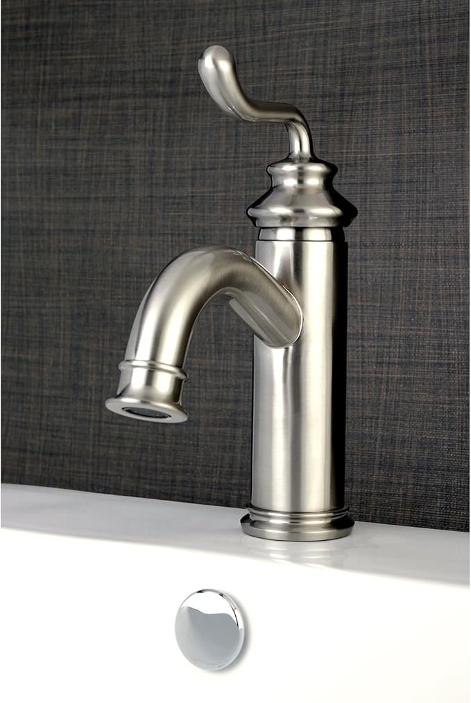 Fauceture LS5418RL Royale Single-Handle Bathroom Faucet with Push Pop-Up, Brushed Nickel