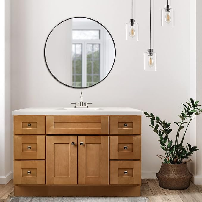 Design House Brookings Bathroom Vanity, 48", Modern Birch | Adjustable Shelves, Freestanding, Contemporary/Modern, Wood, Bath, 215780