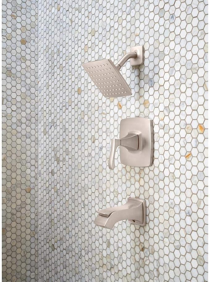Pfister Venturi Tub & Shower Trim Kit, Valve and Cartridge Included, 1-Handle, Spot Defense Brushed Nickel Finish, 8P8WS2VNSGS