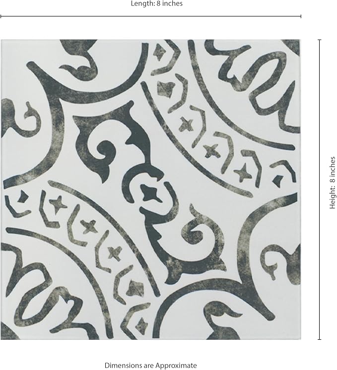 MSI La Paloma Encaustic Glazed Porcelain Floor Wall Tile Sample Flooring