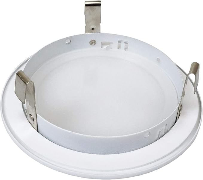 NICOR Lighting 4 inch White Shower Trim with Glass Albalite Lens, for 4 inch Housings (19509WH)