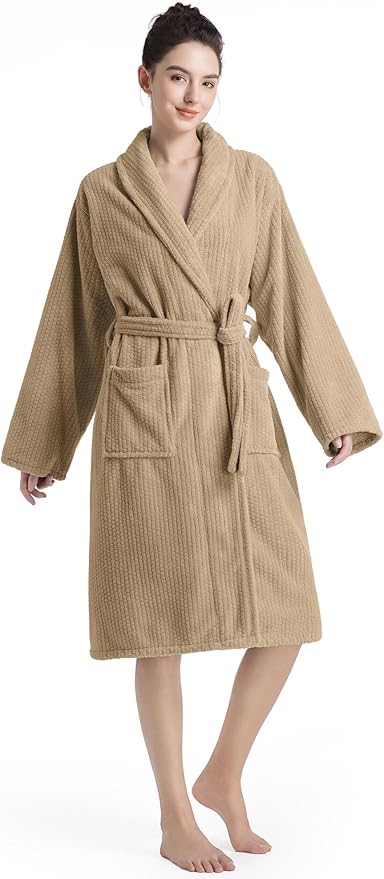 Plush Bath Robes For Women After Shower,Soft Long Towel Robe,Quick Dry&Warm Womens Bathrobe