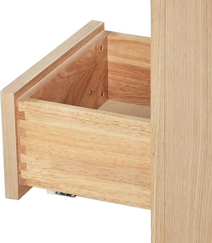 ARIEL Hepburn 36-inch Bathroom Vanity Base Cabinet,Solid Wood, 2 Soft Closing Doors, 5 Dovetail Drawers, White Oak