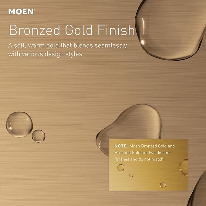 Moen Genta LX Bronzed Gold M-CORE 2-Series Shower Trim Kit with Showerhead and Lever Handle, Valve Required, UT2472EPBZG