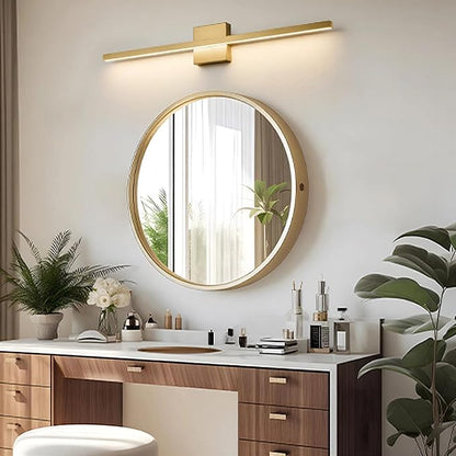 Epinl Gold Vanity Lights for Bathroom - 31.5 inch Brushed Gold Bathroom Light Fixtures Over Mirror 22W LED Dimmable Wall Sconce Lighting Fixture 5CCT Vanity Light Bar for Bathroom Bedroom