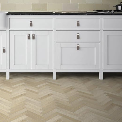 12-Pack Peel and Stick Floor Tile, 10.8" x 9.3" Herringbone SPC Self-Adhesive Luxury Vinyl Flooring, Wood-Look Groutable Backsplash Tile for Kitchen Bathroom, Natural Oak, Covers 8.4 Sq. Ft.