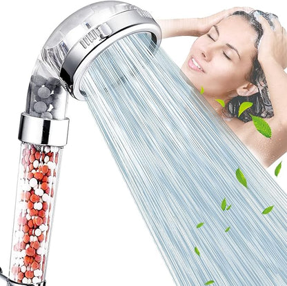Nosame Shower Head, Filter Filtration High Pressure Water Saving 3 Mode Function Spray Handheld Showerheads for Dry Skin & Hair | Handheld Showerheads, Filter Filtration High Pressure Water Saving 3 Mode Function Spray Shower Head for Dry Skin & Hair