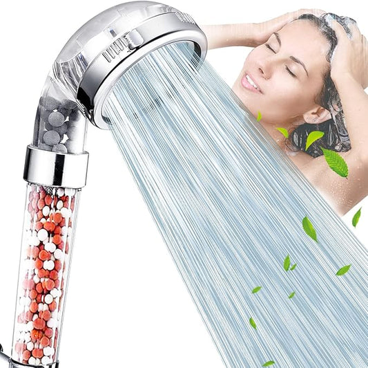 Nosame Shower Head, Filter Filtration High Pressure Water Saving 3 Mode Function Spray Handheld Showerheads for Dry Skin & Hair | Handheld Showerheads, Filter Filtration High Pressure Water Saving 3 Mode Function Spray Shower Head for Dry Skin & Hair