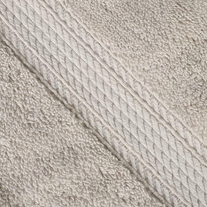 Superior Egyptian Cotton Plush & Absorbent, Face Towel Set of 6, Stone | Quick Dry, Soft Luxury Towel Set, Bath Essentials for Bathroom, Guest Bath, Spa, 2 Piece Face, Madeline Towels