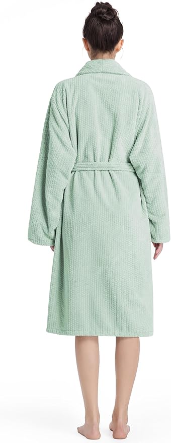 Plush Bath Robes For Women After Shower,Soft Long Towel Robe,Quick Dry&Warm Womens Bathrobe