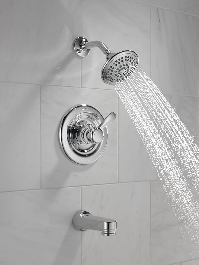 DELTA FAUCET T17430 Classic Tub & Shower, 4.45 x 8.00 x 10.15 inches, Chrome