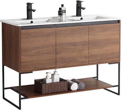 48 Inch Bathroom Vanity with Sink - Modern Knob Free Design, Elegant Space-Saving Solution for Your Bathroom - Durable, Bathroom Vanities for a Contemporary Look - Urbania Collection