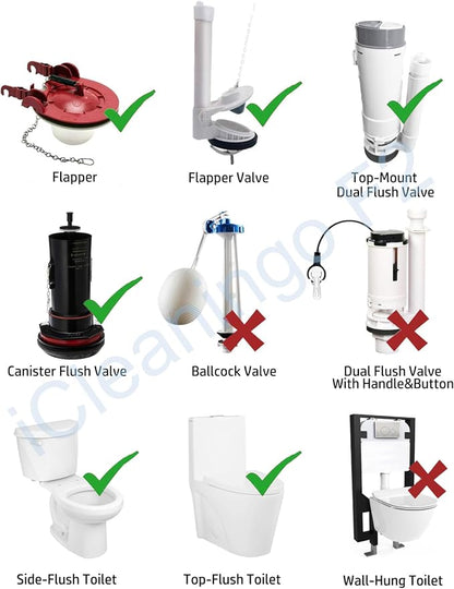 F2 Touchless Toilet Flush Kit, Adjustable Sensor, 1256315 Adapt k1954, Automatic Toilet Flusher, Powered Exclusively by iCleaningo Bidet