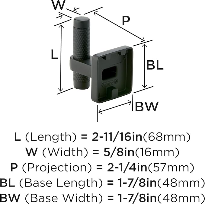 Amerock Corp BH36563BBR Bronx Robe Hook, Black Bronze