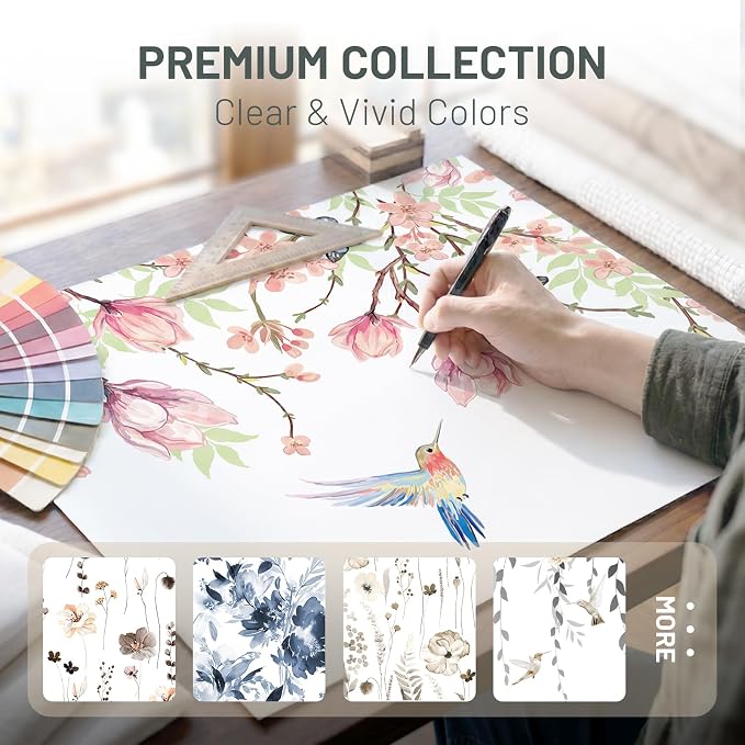 No Hook Floral Shower Curtain with Liner, Pink, 71x86 | Snap in Liner, 3 in 1, Water Repellent, Easy Install, Machine Washable, Hotel Style for Bathroom, Watercolor Pattern