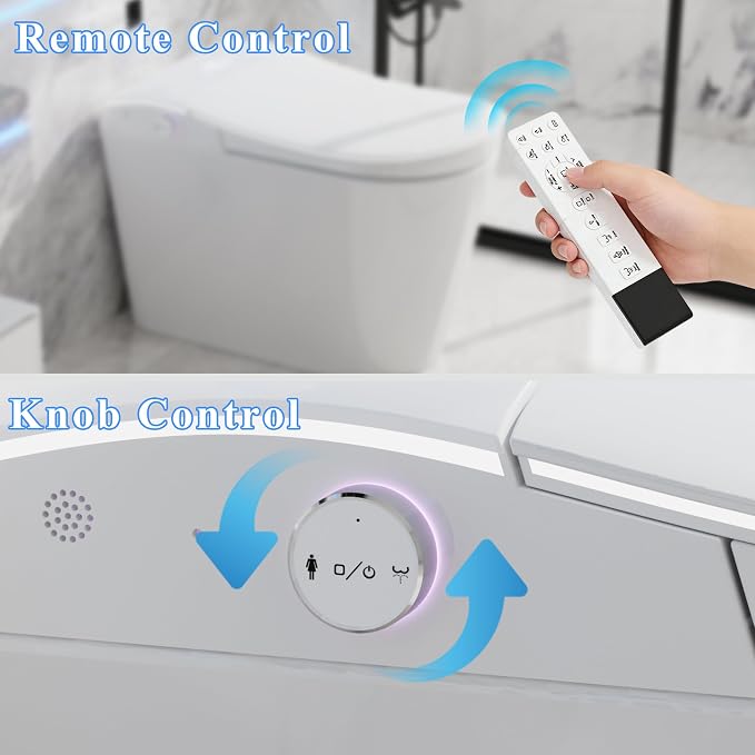 TOTTE One-Piece Smart Toilet, Premium Care with Women's Front Wash, Auto Open Lid, Instant Warm Water & Warm Air Dryer, Self-Cleaning Technology, Built-in Aroma System, Japanese Toilets