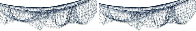 Beistle Set of 12 Fish Nets in Multicolor, Pirate Party Decorations, Nautical Party Wall Decor, Supplies for Birthday, Pirate, Luau Themed Party, 4' x 12' (Pack of 2)