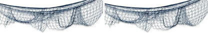 Beistle Set of 12 Fish Nets in Multicolor, Pirate Party Decorations, Nautical Party Wall Decor, Supplies for Birthday, Pirate, Luau Themed Party, 4' x 12' (Pack of 2)