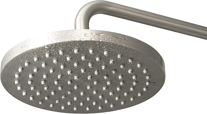Lanikai Rain Shower Head with Handheld Spray Combo - 1028-BN, Brushed Nickel - 8" Rain Showerhead with Handheld Sprayer, 3 Spray Jets, 5-Function Rainfall Shower Head with Hose, 2.5 GPM