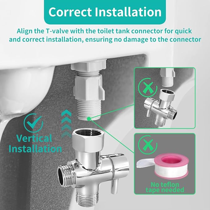 BARROCK 2 Pack Bidet Sprayer for Toilet, Handheld Jet Spray for Exist Toilets, Adjustable Water Pressure Muslim Shower Bidet Attachment Set, Cloth Diaper Sprayer for Baby/Feminine Wash Brushed Nickel