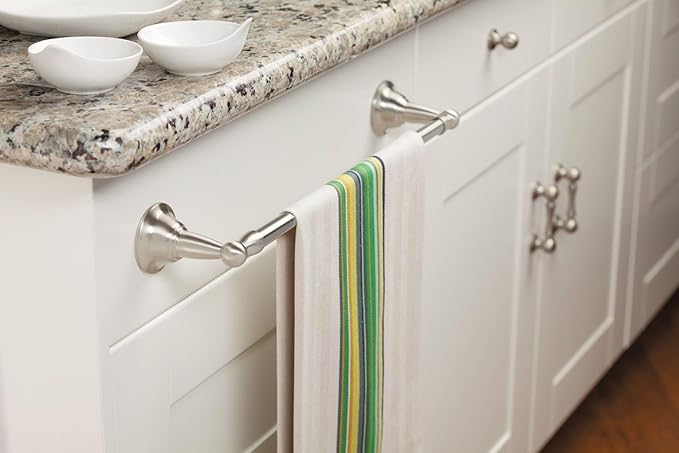 Moen DN6818BN Sage 18-Inch Single Towel Bar, Brushed Nickel