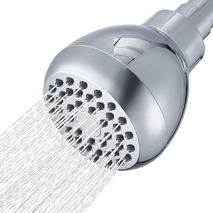 High Pressure Rain Shower Head, 3 Inch Anti-Clog Self-Cleaning Silicone Jets, 2.5 GPM with 1.8 GPM Flow Restrictor, Easy Install for Low Water Pressure, Hotel SPA Experience (Black)