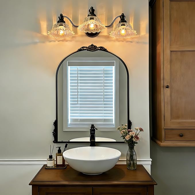 Farmhouse Vanity Lights for Bathroom Light Fixtures Black Vanity Lights 3 Light Bathroom Light Fixtures