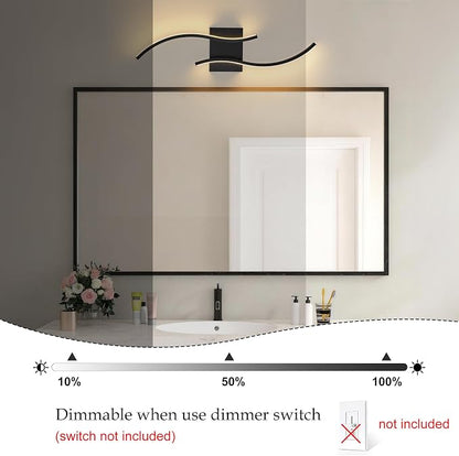 KARTOOSH Hardwired LED Vanity Lights for Bathroom | 1 Pack 23.6 Inch, 3CCT Dimmable, Waterproof, Rustproof, Bathroom Light Fixtures Over Mirror