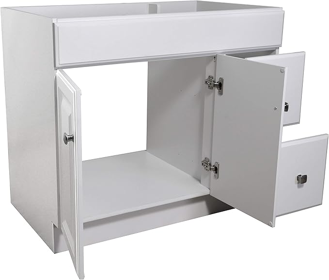 Design House Wyndham 36-Inch Bathroom Vanity Cabinet, Ready to Assemble, White, 597245
