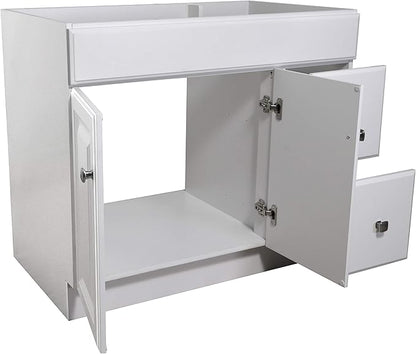 Design House Wyndham 36-Inch Bathroom Vanity Cabinet, Ready to Assemble, White, 597245