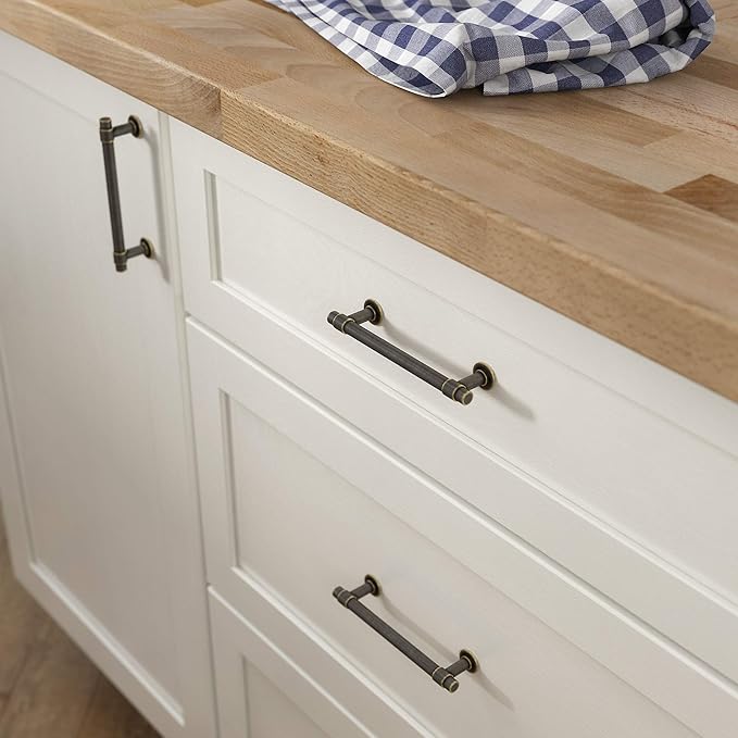 Franklin Brass Francisco (1-Pack) Cabinet Handles 5-1/16" Hole Center Pulls | Heirloom Silver Hardware for Kitchen Drawers, Dressers, Furniture P29618-904-C
