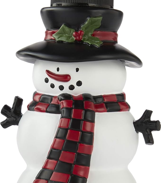 SKL Home Christmas Woodland Winter Snowman Soap/Lotion Dispenser, Multi | Can be used in the bathroom, kitchen, bar or any sink space.
