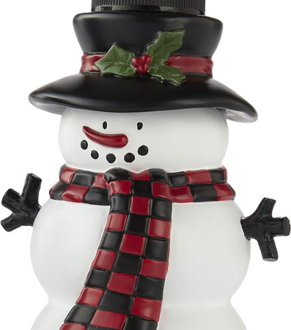 SKL Home Christmas Woodland Winter Snowman Soap/Lotion Dispenser, Multi | Can be used in the bathroom, kitchen, bar or any sink space.