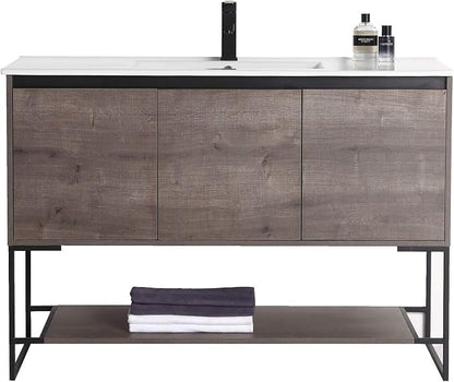 48 Inch Bathroom Vanity with Sink - Modern Knob Free Design, Elegant Space-Saving Solution for Your Bathroom - Durable, Bathroom Vanities for a Contemporary Look - Urbania Collection